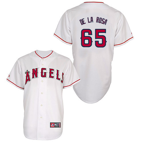 Dane De La Rosa #65 Youth Baseball Jersey-Los Angeles Angels of Anaheim Authentic Home White Cool Base MLB Jersey